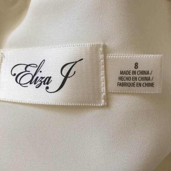 Eliza J midi Dress cream with lace lace size 8 - Picture 2 of 16